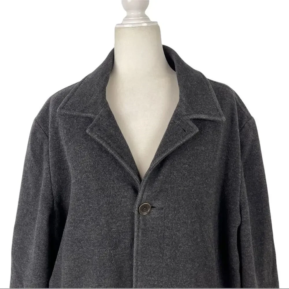 Banana Republic Men's Single Breasted Wool Cashmere Blend Coat Jacket Size L